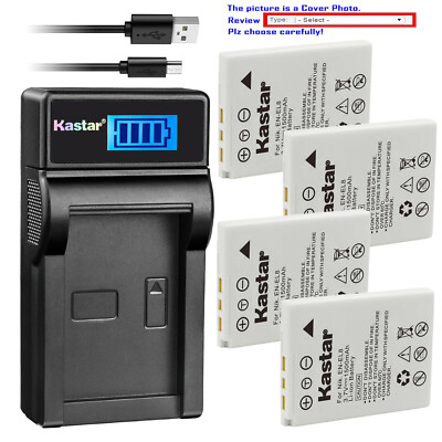 Kastar Battery LCD USB Charger for Nikon EN-EL8 MH-62 Nikon Coolpix S52c Camera