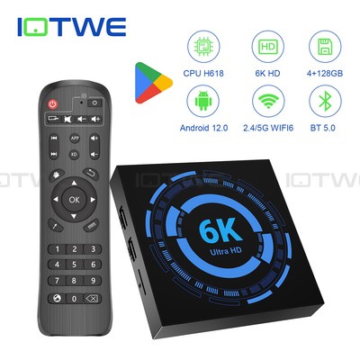 6K HD Smart TV BOX Android 12.0 OS 128GB,4GB H618 Quad core BT 5.0 Media Player