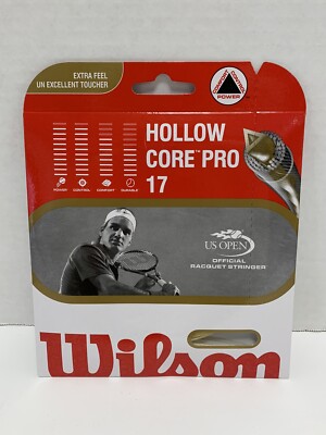 Rare Wilson Hollow Core 17 Racquet Racket String 40' Beige Yellow WRZ937300 New
