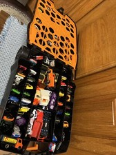 Mattel Case Matchbox HotWheels Lesney Car Truck Lot 90 toy Carrying Handle Vtg