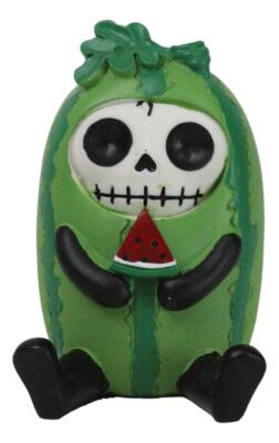 Furrybones Suika Signature Skeleton in Watermelon on a Vine Costume Figurine