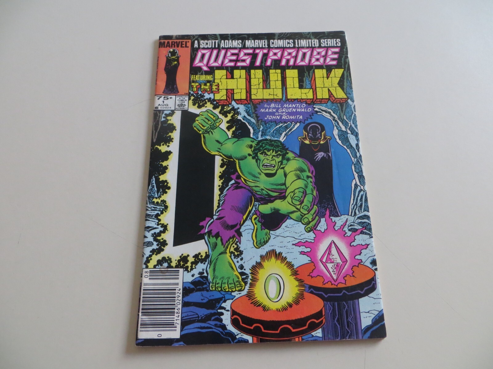1984 VINTAGE MARVEL QUESTPROBE # 1, THE HULK JOHN ROMITA SR. ART