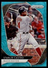2020 Panini Prizm #144 Starlin Castro Teal Wave Prizm