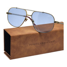 PORTA ROMANA SUNGLASSES 1233 GOLD PLATED BLUE