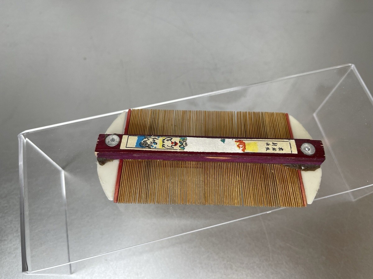?Antique Vintage Hair Comb Pin Brush Double Sided China Painted Antique Vintage Hair Comb Pin Brush Double Sided China  main image 3