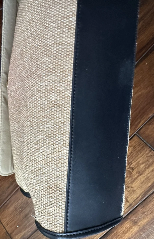 Bolso de Mano Vintage ETIENNE AIGNER Yute CUERO RATÁN Cartera Paja Cartera Boho Foto 3 de 4