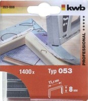Kwb Klammern, 11,4 Mm Breit Typ 053/353 8 Mm KlammerhöHe, 1400 StüCk