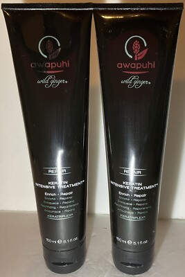 2x Awapuhi Wild Ginger Repair Keratin Intensive Treatment  5.1oz 1 Broken Seal