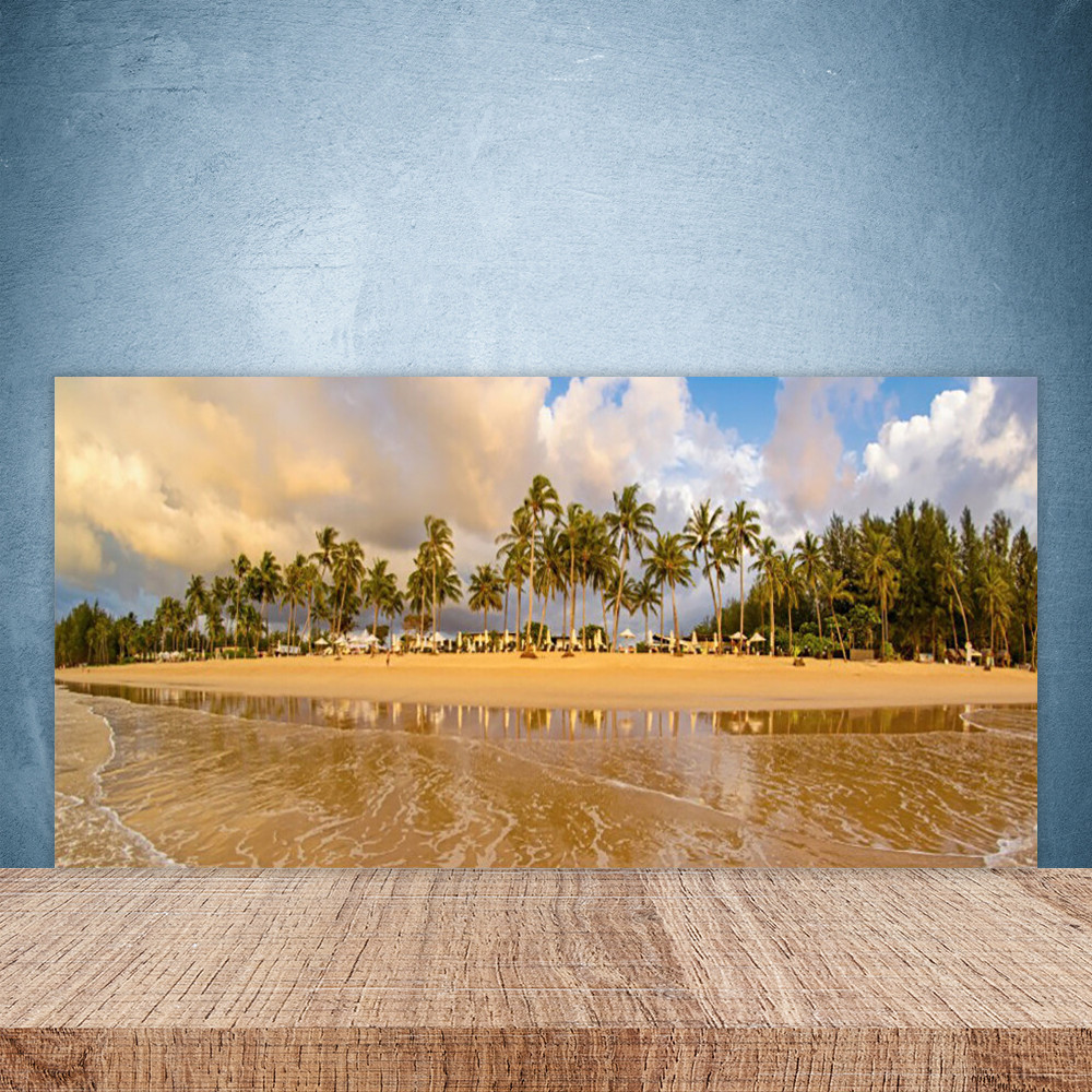 Crédence de cuisine en verre vue mer pour cuisiner face à la plage