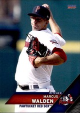 2017 Pawtucket Red Sox Choice #29 Marcus Walden Fresno California Baseball Card