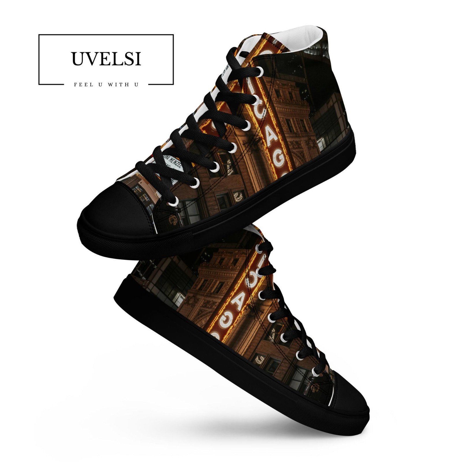 Chicago High Top Mens Canvas Sneakers by UVelsi - Premium Comfort & Style