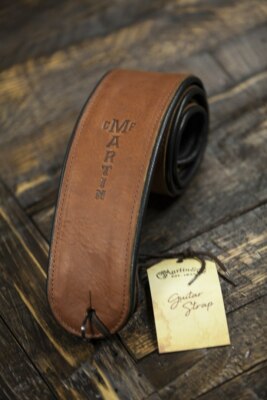 Martin Premium Brown Rolled Leather Guitar Strap (18A0028)