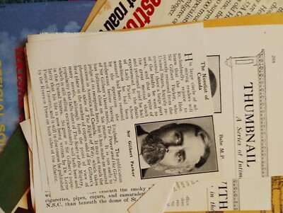 Sk127 Ephemera 1900s Article Sir Gilbert Parker Author