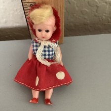 MINIATURE CELLULOID DOLL 3 INCHES MINI BABY SLEEPY EYES MADE IN ITALY