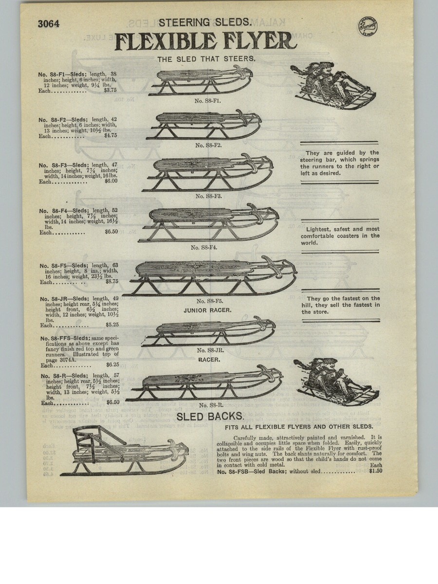 1932 PAPER AD Flexible Flyer Kalamazoo Steering Snow Sled | eBay 1932 PAPER AD Flexible Flyer Kalamazoo Steering Snow Sled | eBay