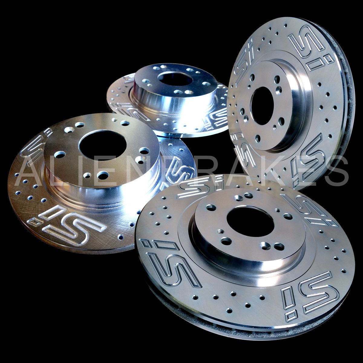 HON015SL Civic Si 06-15 Custom Logo Si Set Front and Rear Rotors | eBay