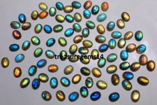 LABRADORITE 13X18 mm OVAL" 250 CT WHOLESALE LOT NATURAL MULTI FIRE CABOCHON