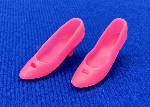Vintage 1969 Francie Barbie Hot Pink Low Heel Cut Out Shoes Japan