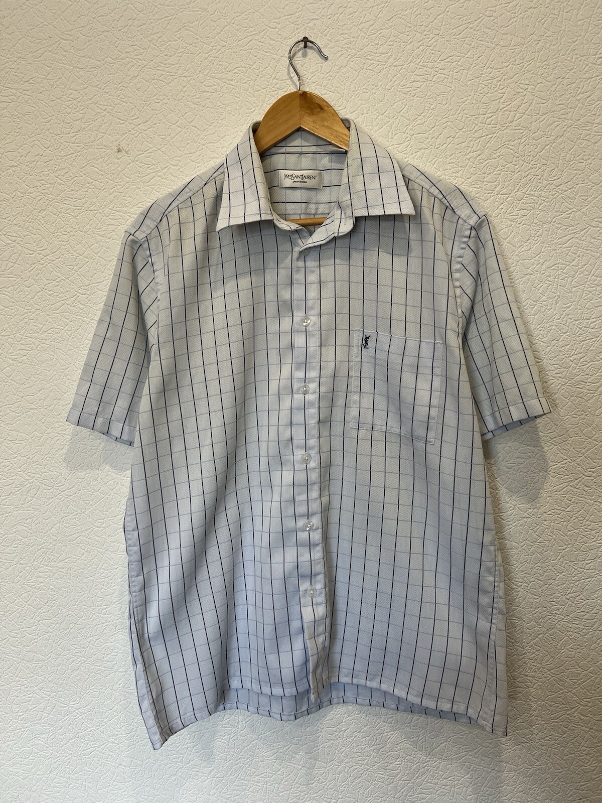 Yves Saint Laurent YSL camicia manica corta grande