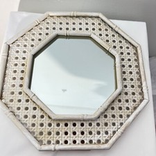 Octagonal Metal Woven pattern Standing Desk Mirror