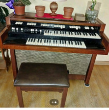 Vintage Organ Bench Hammond Padded Seat Measure 21" L x 13 1/8" W x 18 3 / 4" H