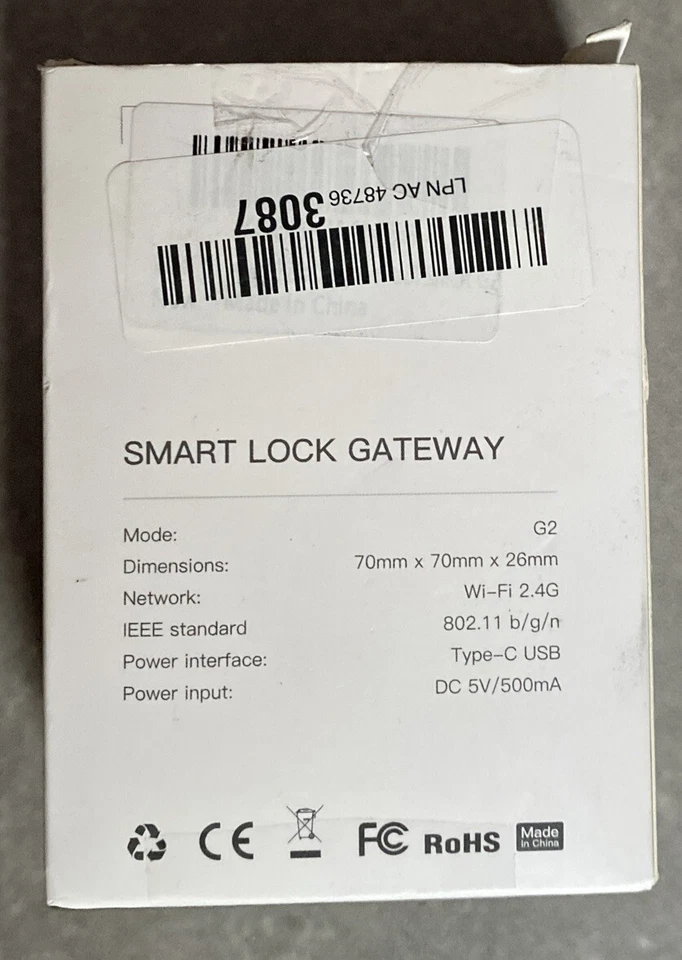 Veise G2 Smart Lock WiFi Gateway For Door DD TT Lock App Remote Access Control - Image 3 of 3