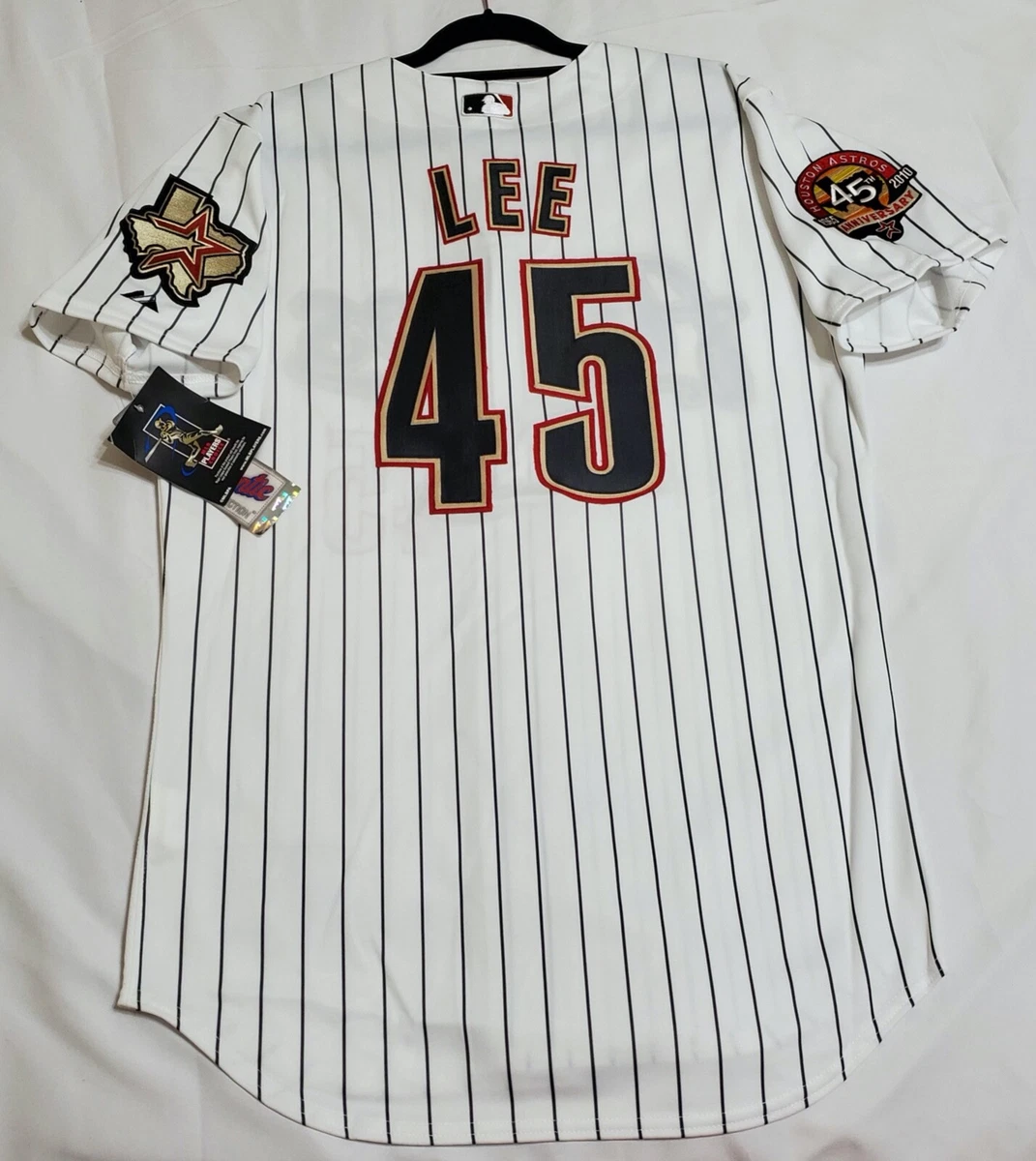 Authentic MAJESTIC SIZE 40 MEDIUM HOUSTON ASTROS PINSTRIPE CARLOS LEE Jersey