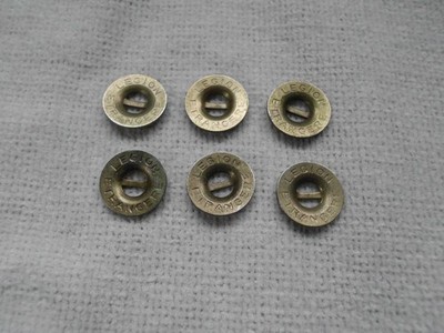 FRANZÖSISCHE FREMDENLEGION METALLKNÖPFE 6er SET ~ LEGION ETRANGERE VINTAGE ALTES SET