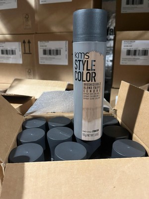 KMS Style Color Spray On Color, Brushed Gold, Case of 12. 3.8 oz cans. Free Ship