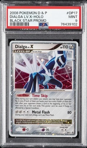 2008 POKEMON DIAMOND & PEARL BLACK STAR PROMO #DP17 DIALGA LV.X-HOLO PSA 9
