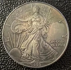 1999 American Silver Eagle - 1 TROY OZ .999 PURE SILVER TONED UNCIRCULATED