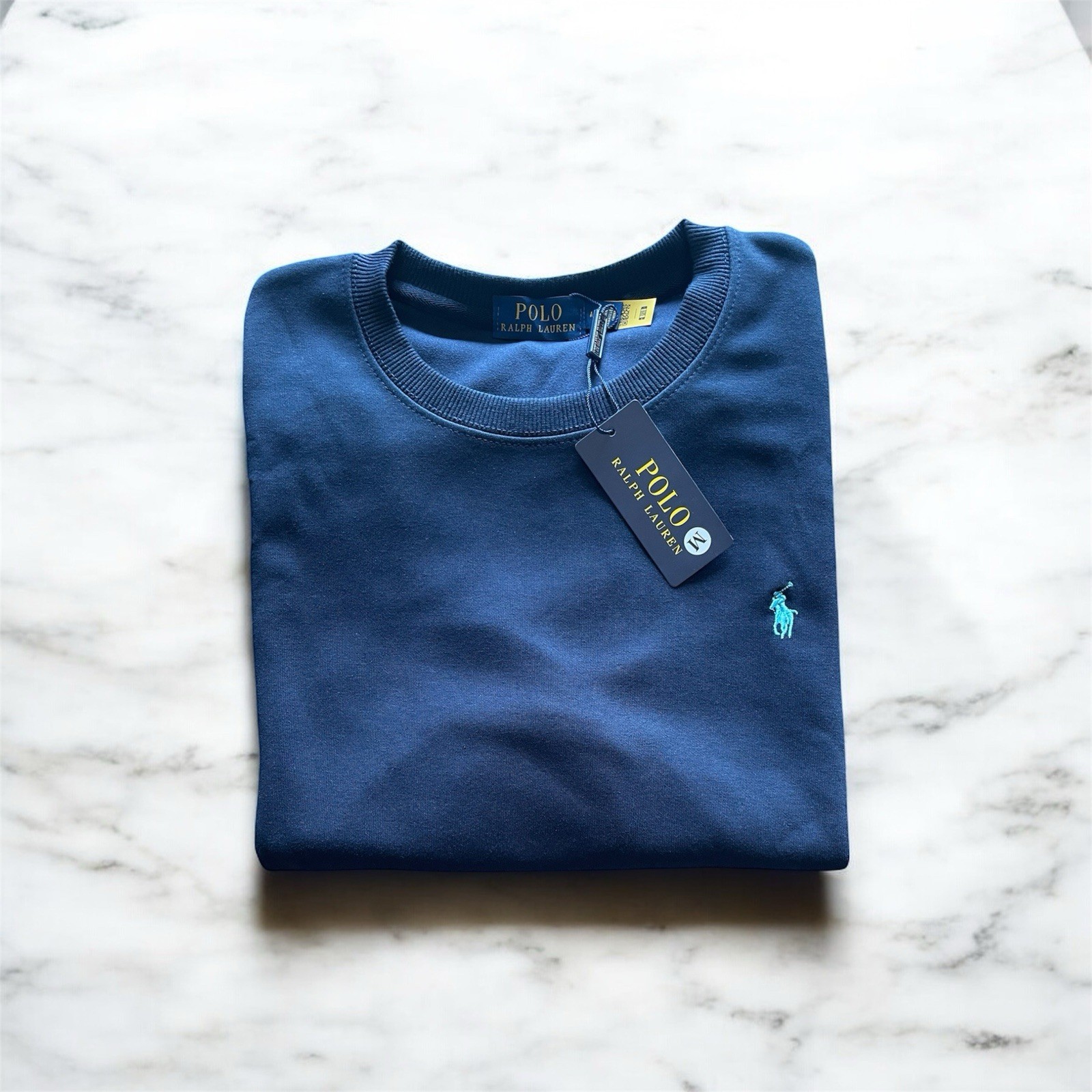 Felpa|Hoodie Ralph Lauren Blu,Logo Blu Marino- Taglia M ,Uomo| 100% cotone