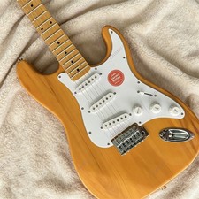 Solid Body Electric Guitar Stainless Rounded Fret Maple Neck Fretboard Natural