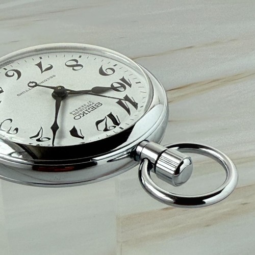 Men s pocket watch in good working condition SEIKO hand wound analog 6110 0010T - Picture 5 of 10