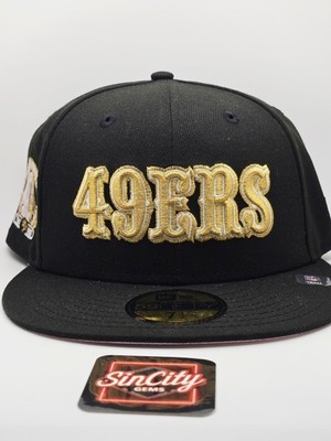 San Francisco 49ers Saloon Script New Era 59FIFTY Fitted Hat Pink