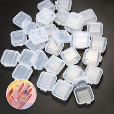 48 Pcs Clear Small Plastic Storage Containers anti Oxidation Transparent Jewelry