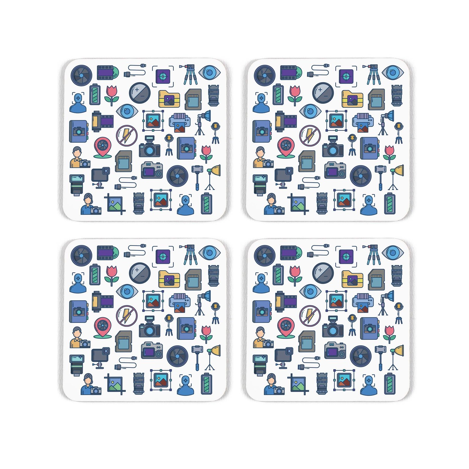 Novelty Photographer Cork Coaster Set - Gifts for Jobs/Trades - Set of 4