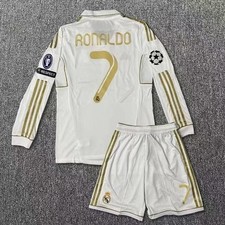 Kids Men's Real Madrid 2011/12 Retro long/short Sleeve Ronaldo #7 Jersey kit
