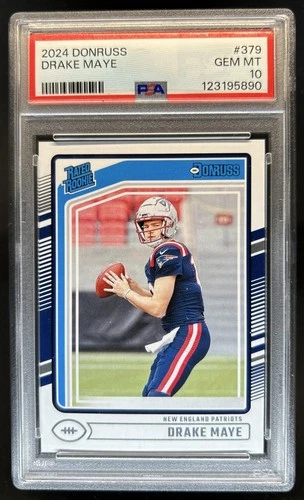 2024 Panini Donruss Drake Maye RC Rated #379 Patriots PSA 10 GEM MINT Rookie