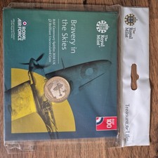 Two Pounds Bravery In The Skies RAF Centenary Spitfire 2018 UK £2 BUNC Coin