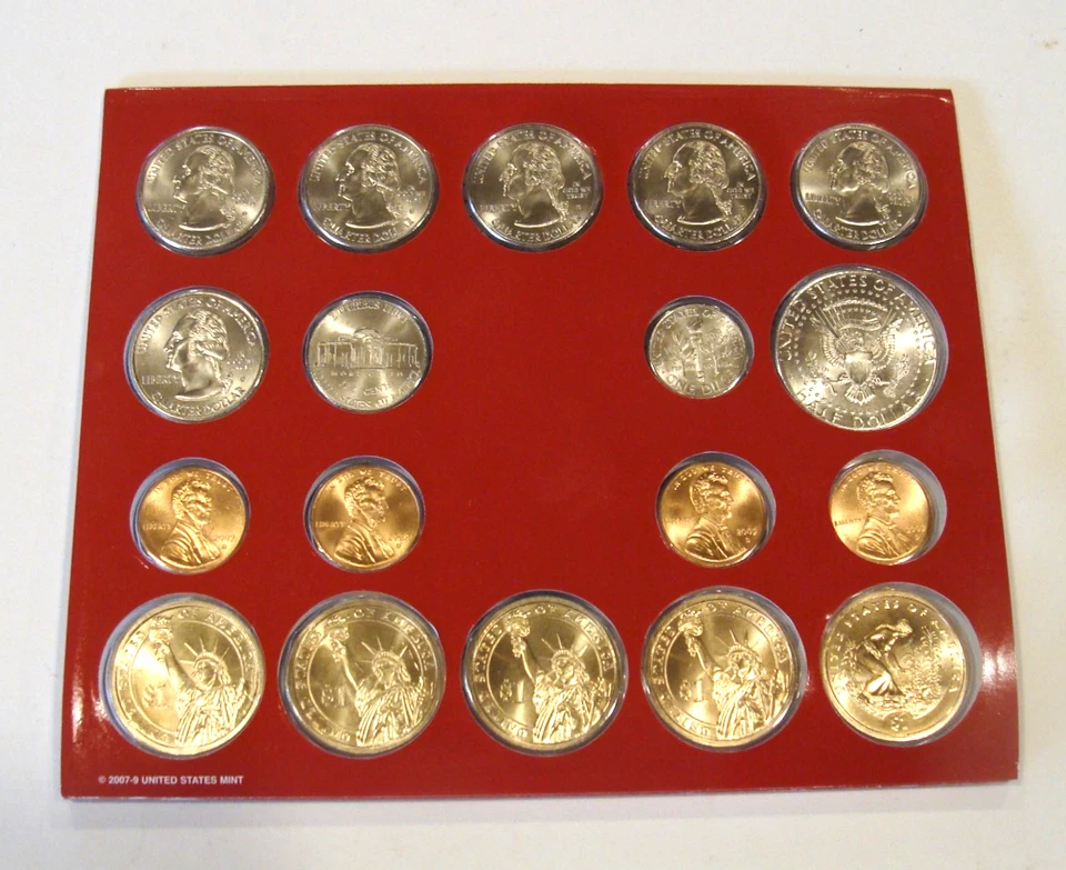 2009 Uncirculated Coin Sets / Philadelphia & Denver Mints / Government Packaging - Image 3 of 4