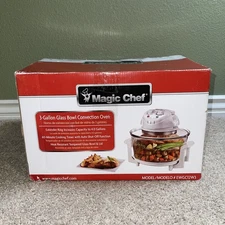 Magic Chef 3 Gallon EWGC12W3 1300 Watt Glass Bowl Convection Oven NEW OPEN BOX