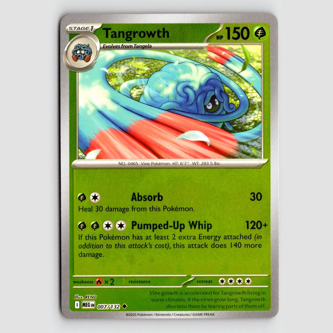 Tangrowth (Reverse) - MEG 007/132 - U NM / Mint ME01: Mega Evolution Single