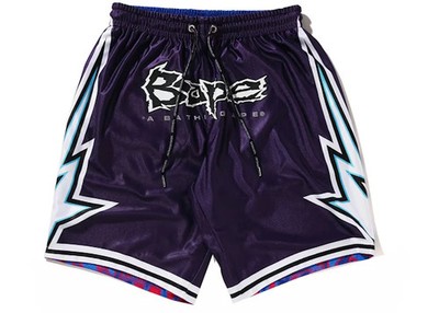 Size M - BAPE Reversible Basketball Shorts Purple Shorts Purple