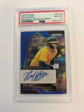 2025 Prizm Prospect Signatures Blue Nick Kurtz #PS-NK /49 PSA 10 Super Low...