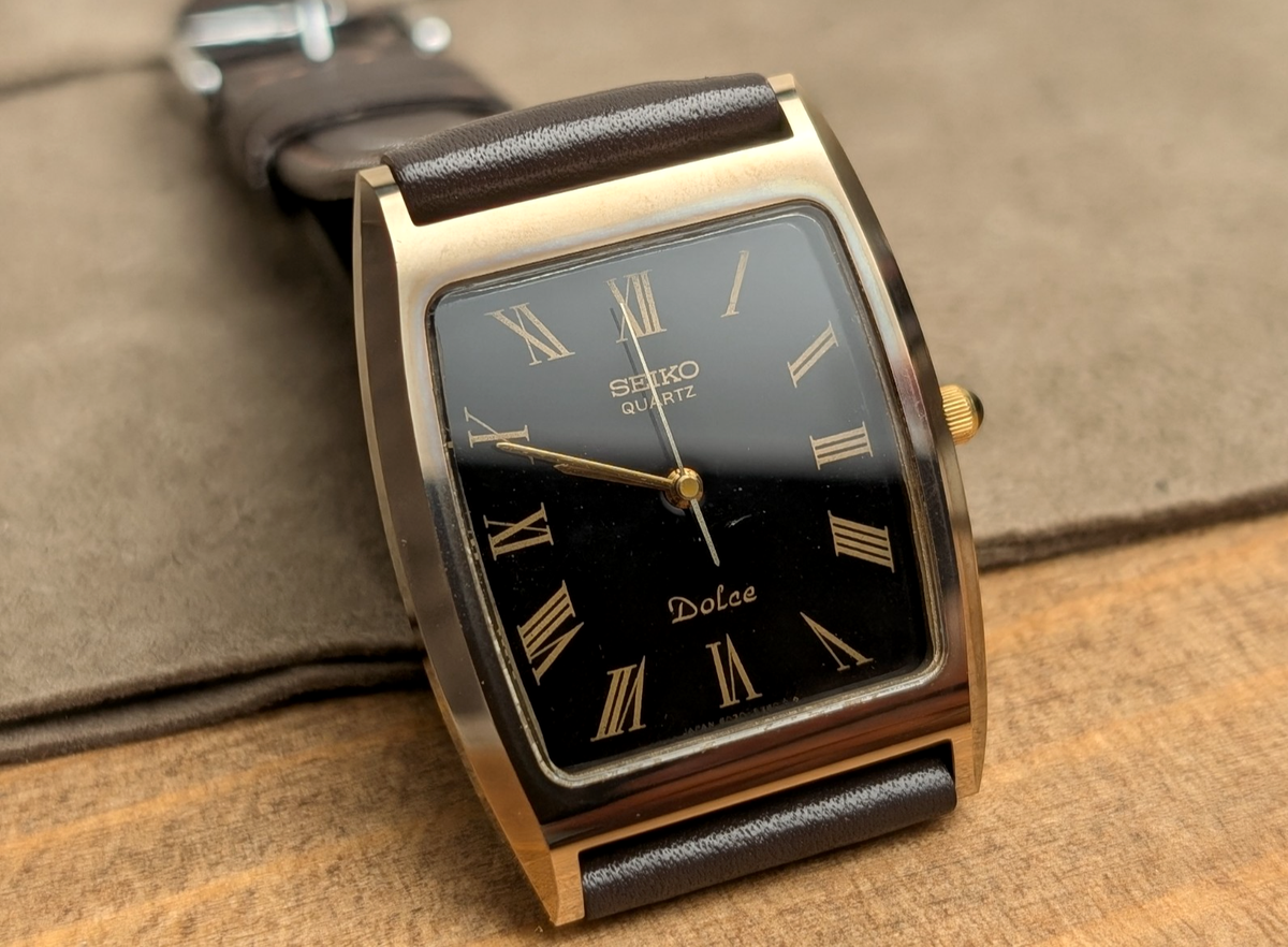 SEIKO DOLCE 6030-5320 ROMAN NUMERALS 1981 Seiko Dolce Tungsten