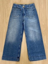 Anthropologie Maeve Colette Crop High Rise Wide Leg Jeans Petite 28 28P 