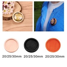 10 Pcs Bois Cabochon Broche Paramètres de Base, Broche Broche Plateaux Cabochon