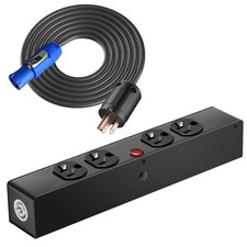 4 Edison Power Connector Box for DJ Equipment, Stage Lighting Sound Systems