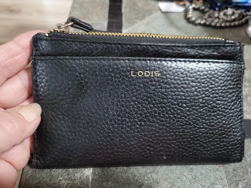 Cartera cambio cartera Lodis negra con protección RFID  Foto 3 de 4